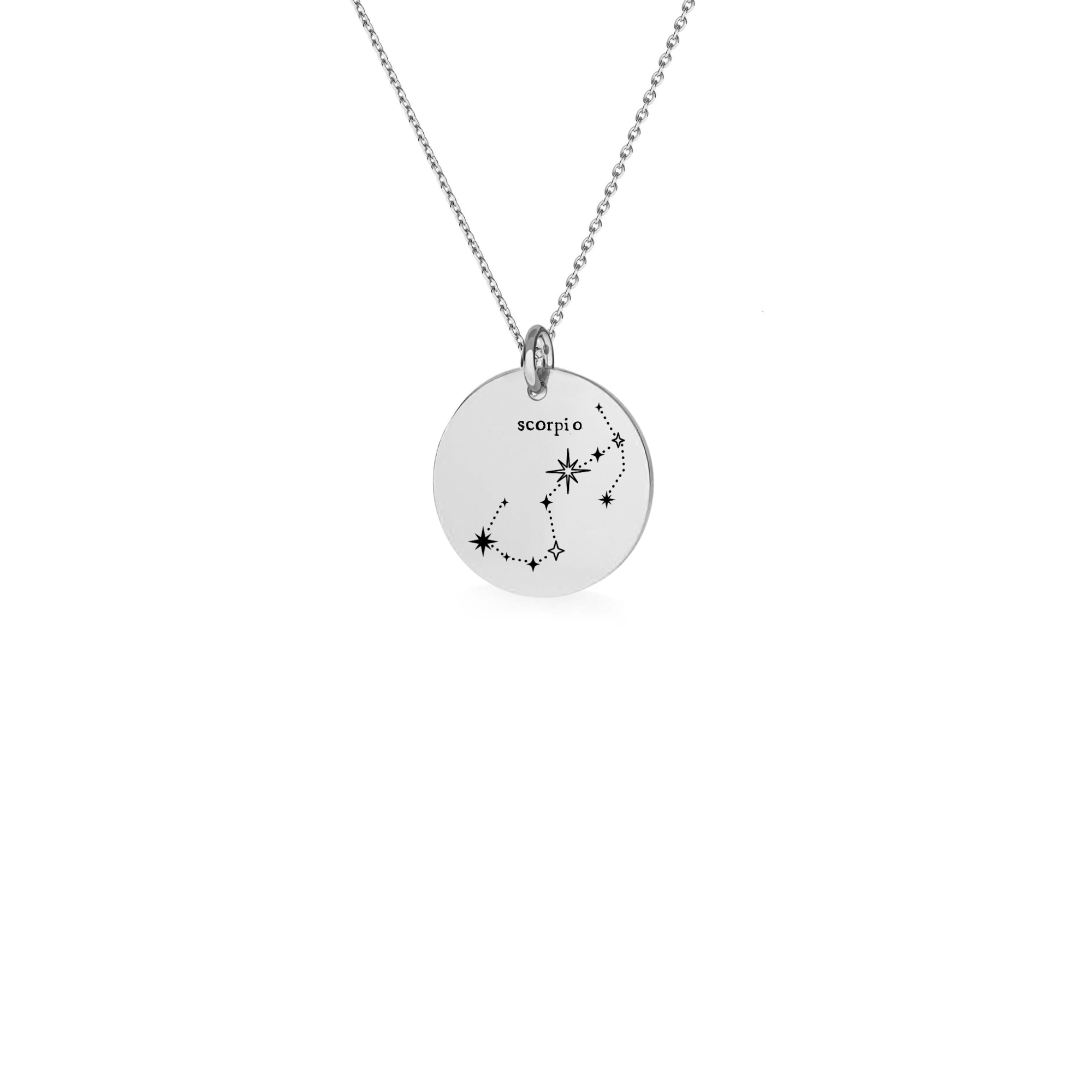 Sterling Silver Scorpio Zodiac Constellation Necklace - Thoughtful Astrology Gift