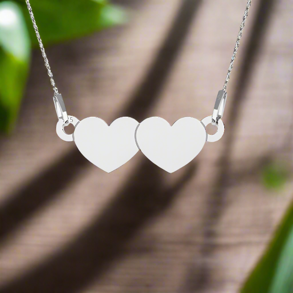 Collar Dos corazones, un reflejo