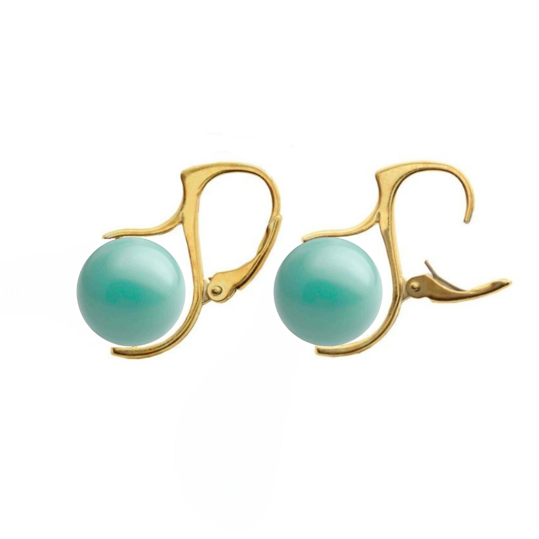 Beautiful Jade Pearl Drop Earrings with 24k Gold Plating - Magpie Gems