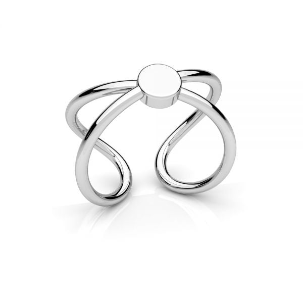 Infinity ring in sterling silver, modern minimalist design, available at Magpie Gems Ireland.