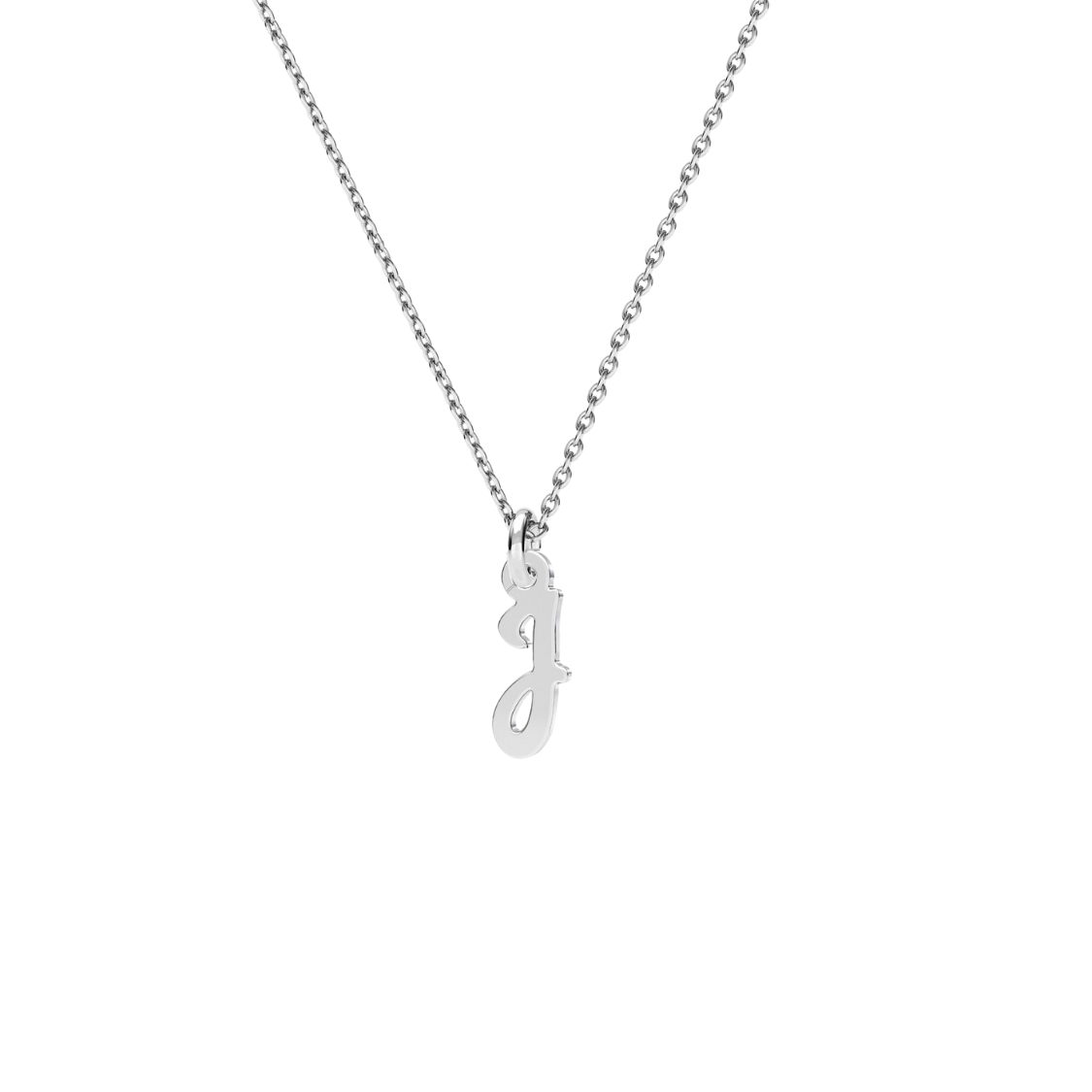 Mini Letter J Necklace in Sterling Silver – Tiny Initial Pendant