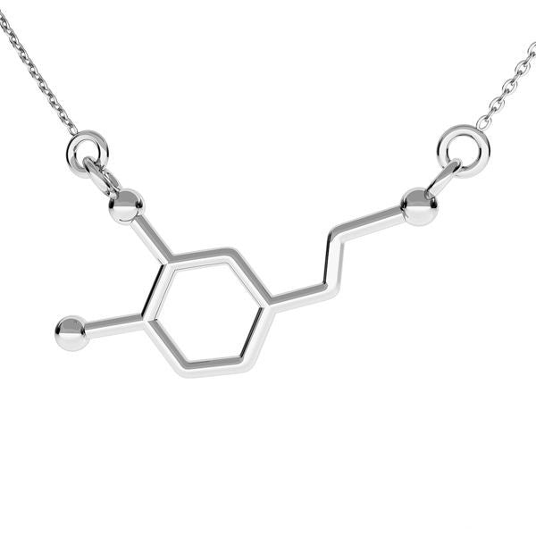 Collier pendentif molécule de dopamine