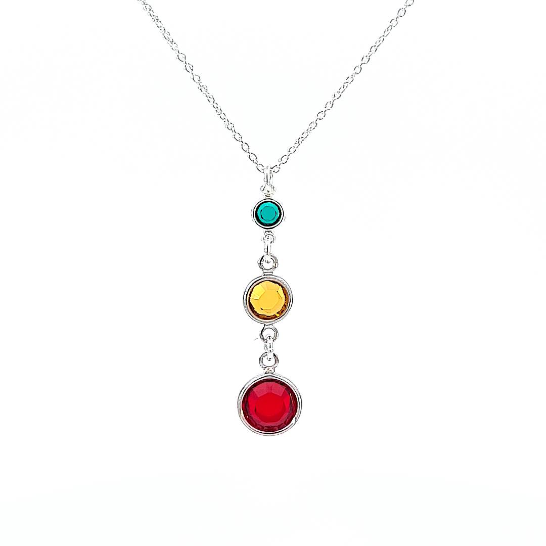 Three generations store birthstone necklace