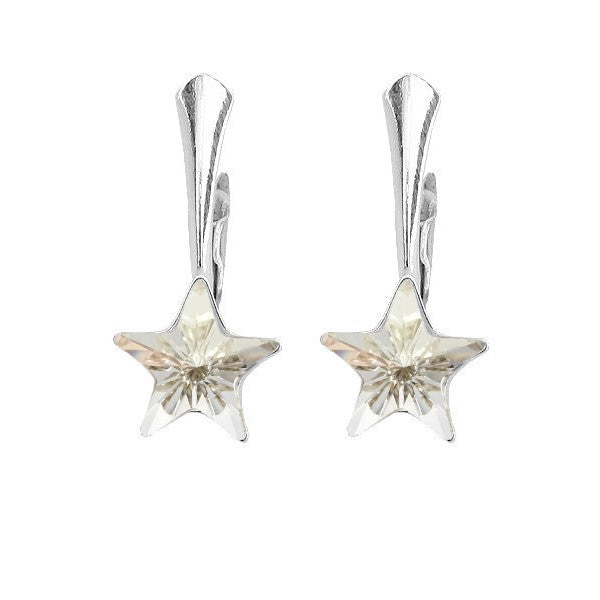 Little Miss Star Silver Drop Earrings