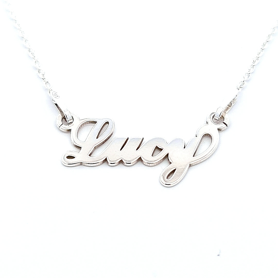 Sterling silver name on sale necklace canada