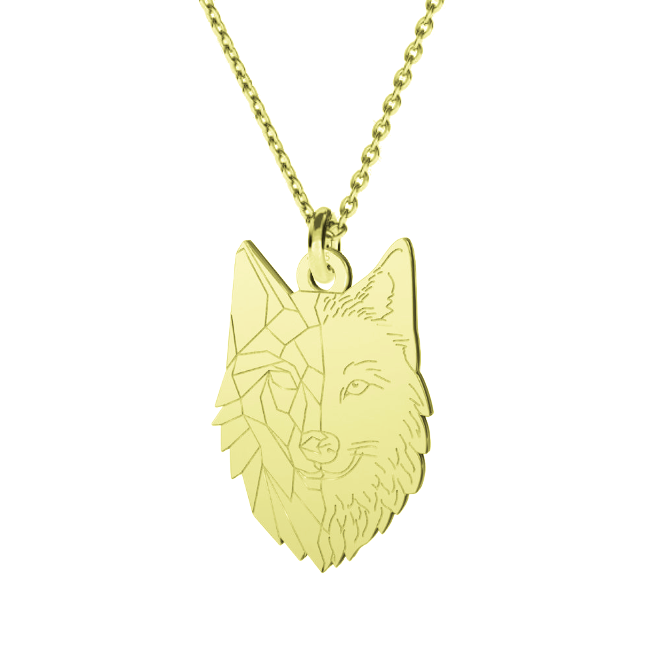 Wildheart Necklace in Gold - A beautifully crafted werewolf pendant made of gold, showcasing a symbol of transformation, duality, and primal instincts. Handcrafted in Ireland, this piece is perfect for those who love werewolf mythology and elegant jewelry. Ideal for everyday wear or special occasions.